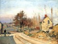 Camino de Osny a Pontoise helada hoar 1873 Camille Pissarro